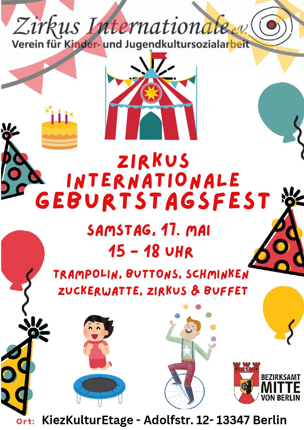 Einladung zum Kinder- und Familienfest am 17. Mai 2025 – Zirkus Internationale
