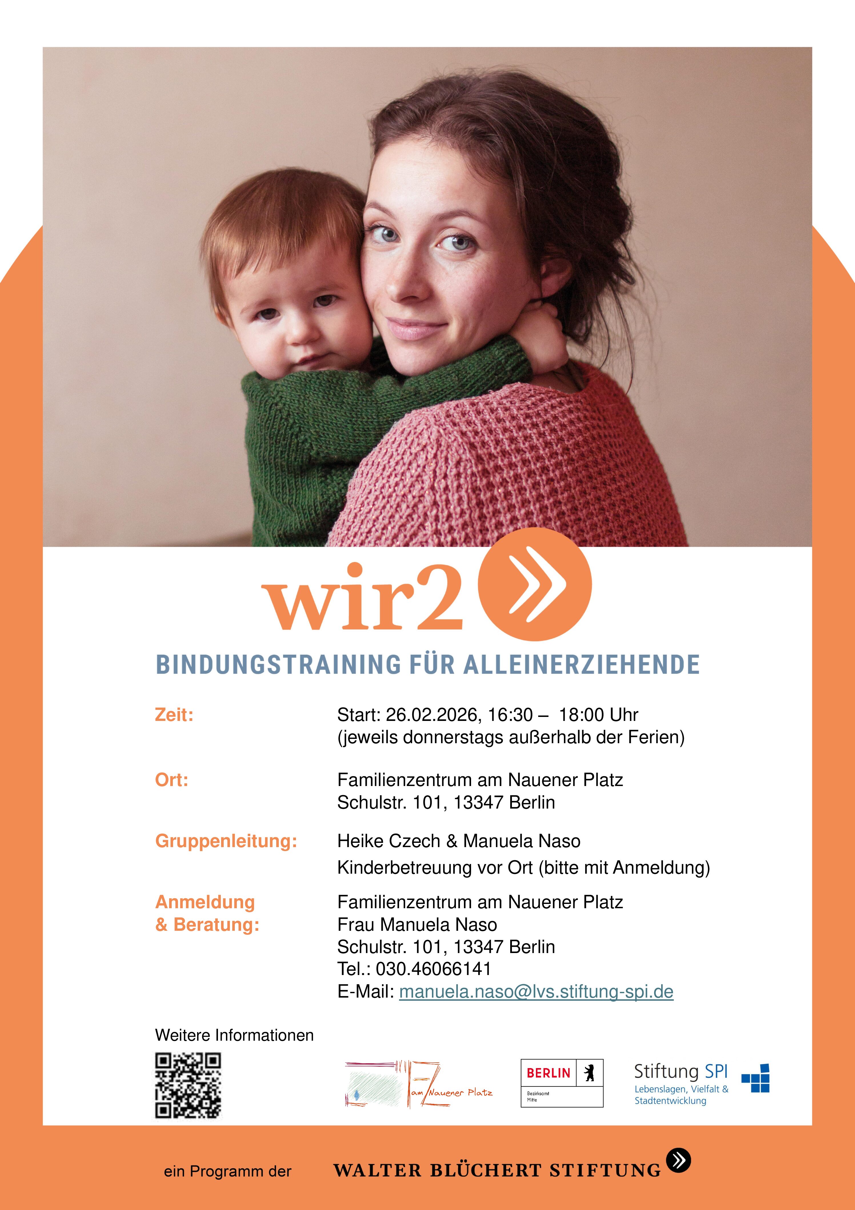 wir2-Bindungstraining für Alleinerziehende startet am 26. Februar 2026
