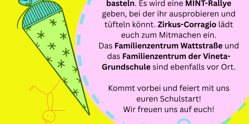 Schultüten basteln am Sonntag, den 23. August 2026